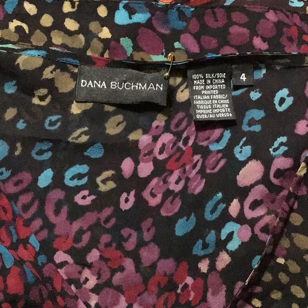 💖💙 GIFTED!! 💙💖SILK Blouse by Dana Buchman 100% SILK Blouse - Picture 6 of 6